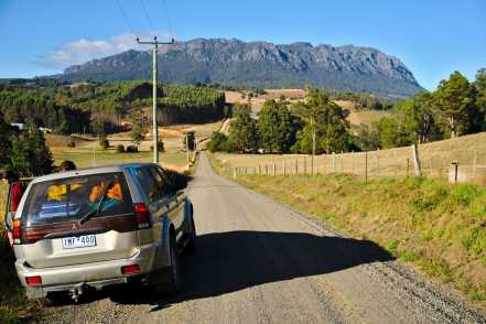 Driving Past Mount Roland